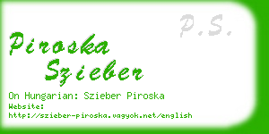 piroska szieber business card